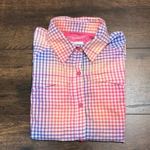 Columbia Silver Ridge Coral Flame Plaid Shirt sz M